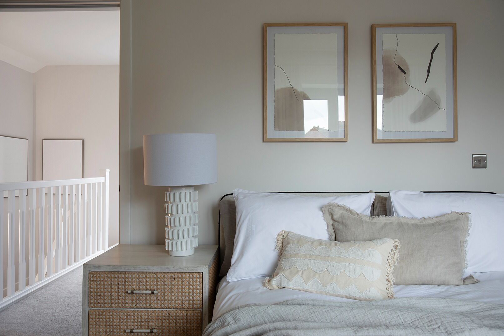 Master bedroom: residential interior design by Studio G for a Frankum Mews townhouse show home, North London