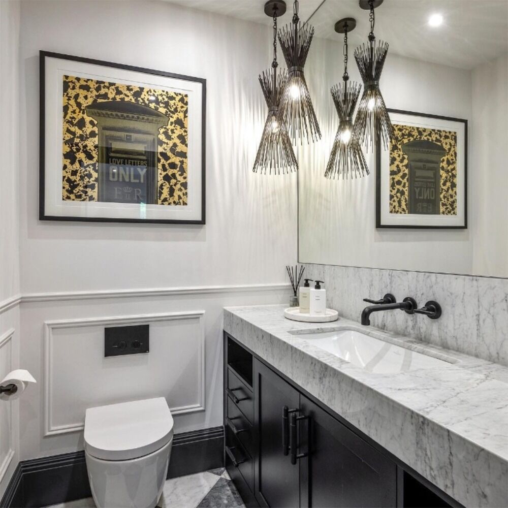 White charcoal: residential interior design by Studio G for a classic luxury home in Surrey