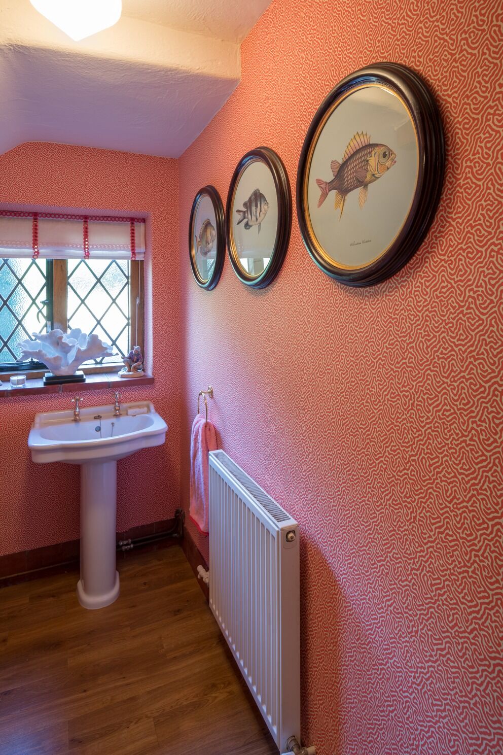 Downstairs WC: residential interior design by Studio G for a English country style home in Cobham, Surrey
