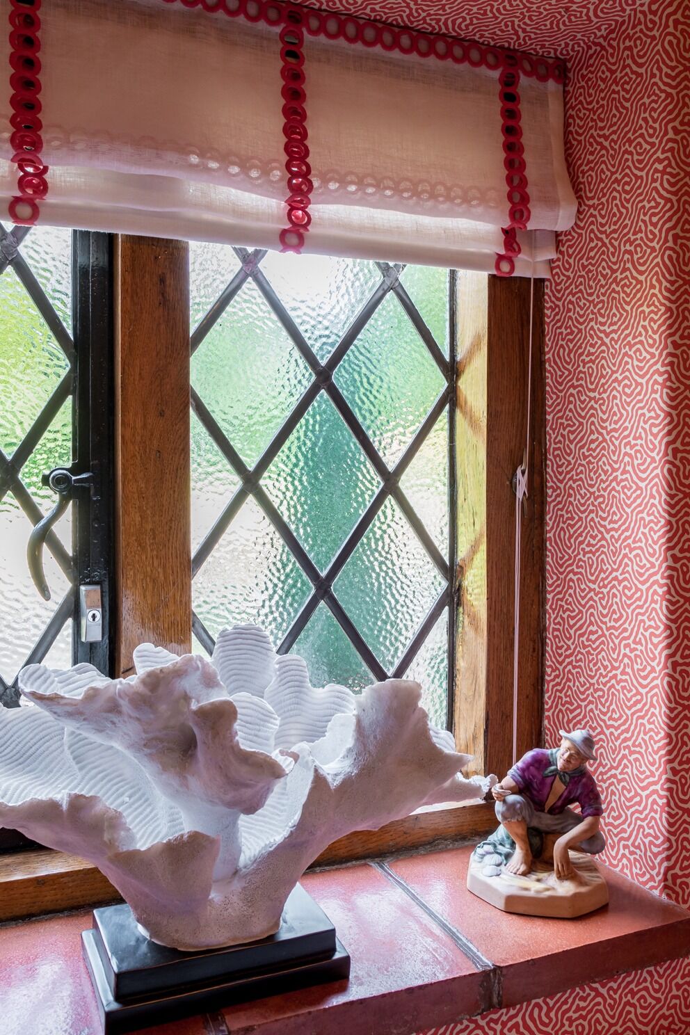 WC detail: residential interior design by Studio G for a English country style home in Cobham, Surrey