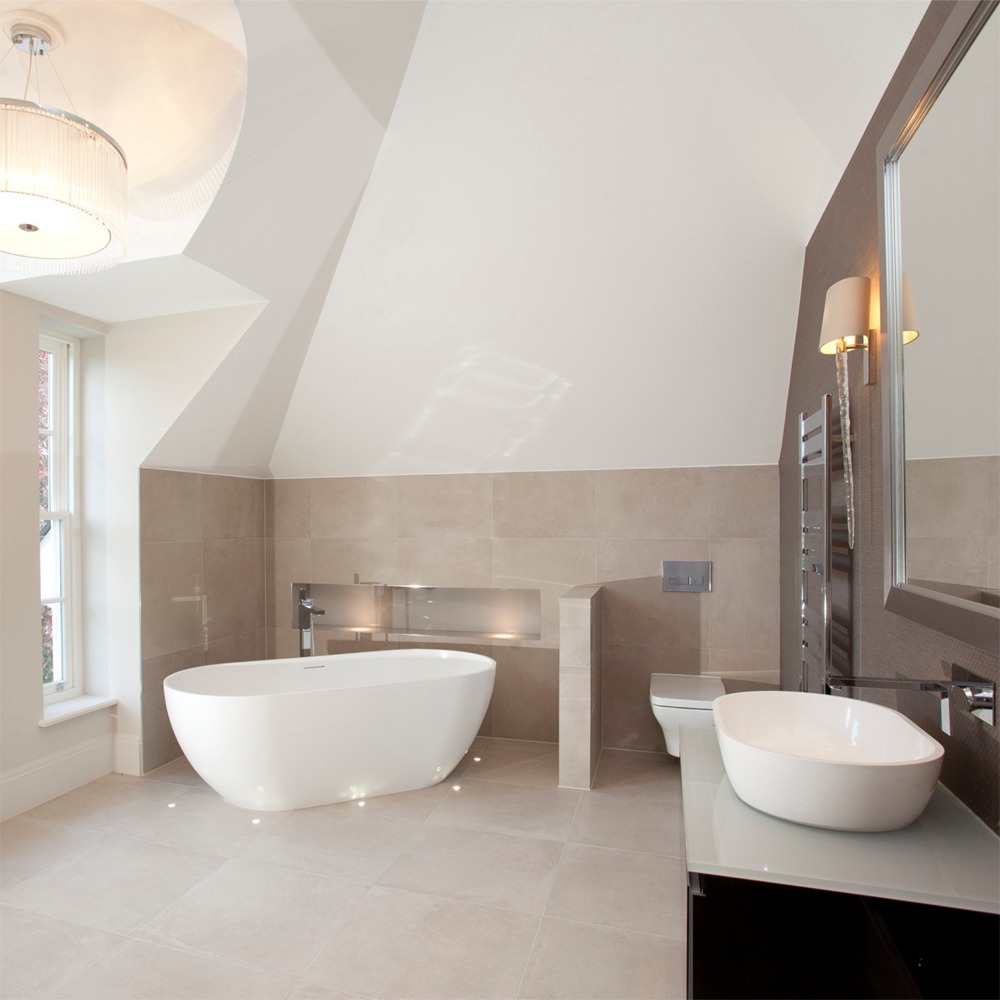 Luxury bathroom design: residential interior design by Studio G for a luxury contemporary residence in Cobham, Surrey